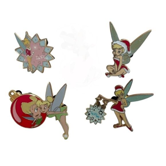 Disney Pins Tinker Bell Santa Ice Pixie Winter Holiday Christmas Set of 5 - Picture 2 of 9
